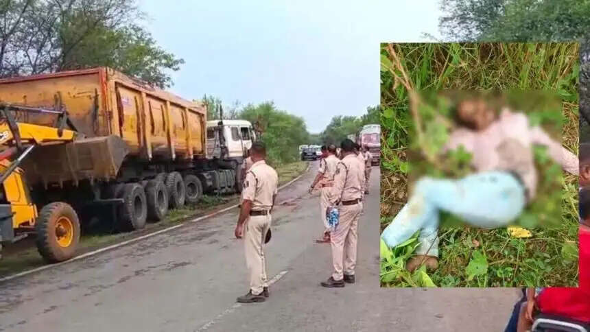 जांजगीर चांपा : ट्रेलर की चपेट में आने से बाइक सवार युवक की मौत