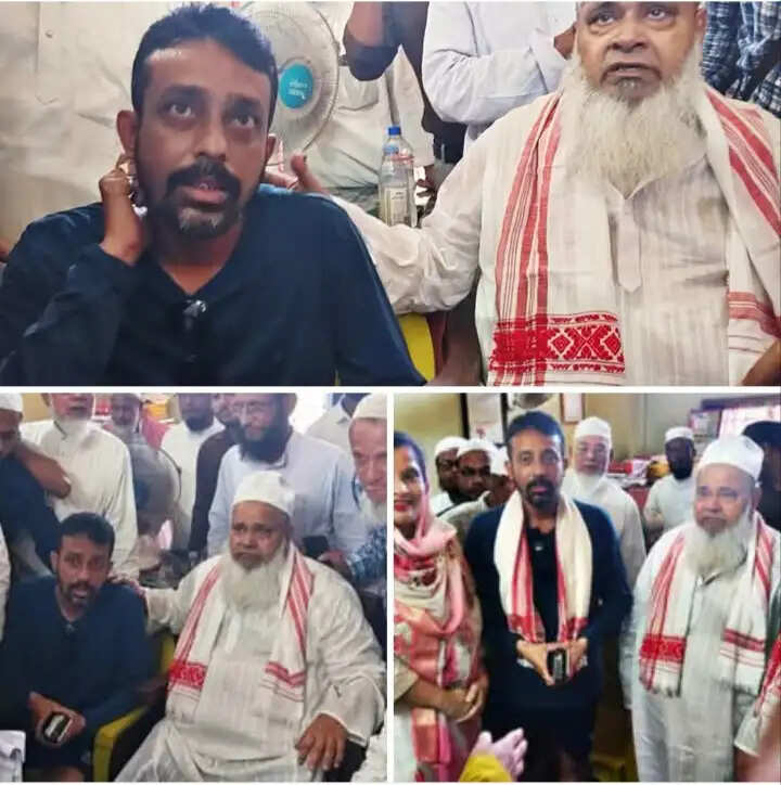 ऊपरी असम में बाढ़ पीड़ितों के बीच दूसरे दिन भी पहुंचे बदरुद्दीन अजमल