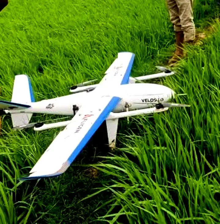 दांतन : धान के खेत में मिला विमाननुमा ड्रोन, जांच शुरू