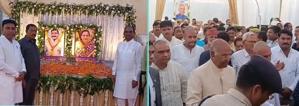 पूर्व मंत्री की पत्नी की तेरहवीं में फतेहपुर पहुंचे पूर्व राष्ट्रपति रामनाथ कोविंद