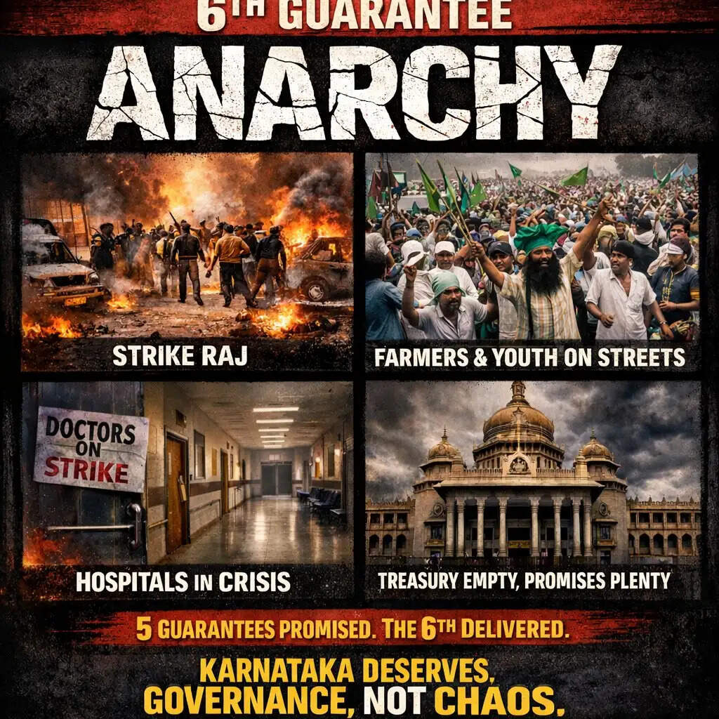 भाजपा का कर्नाटक कांग्रेस सरकार पर तीखा हमला