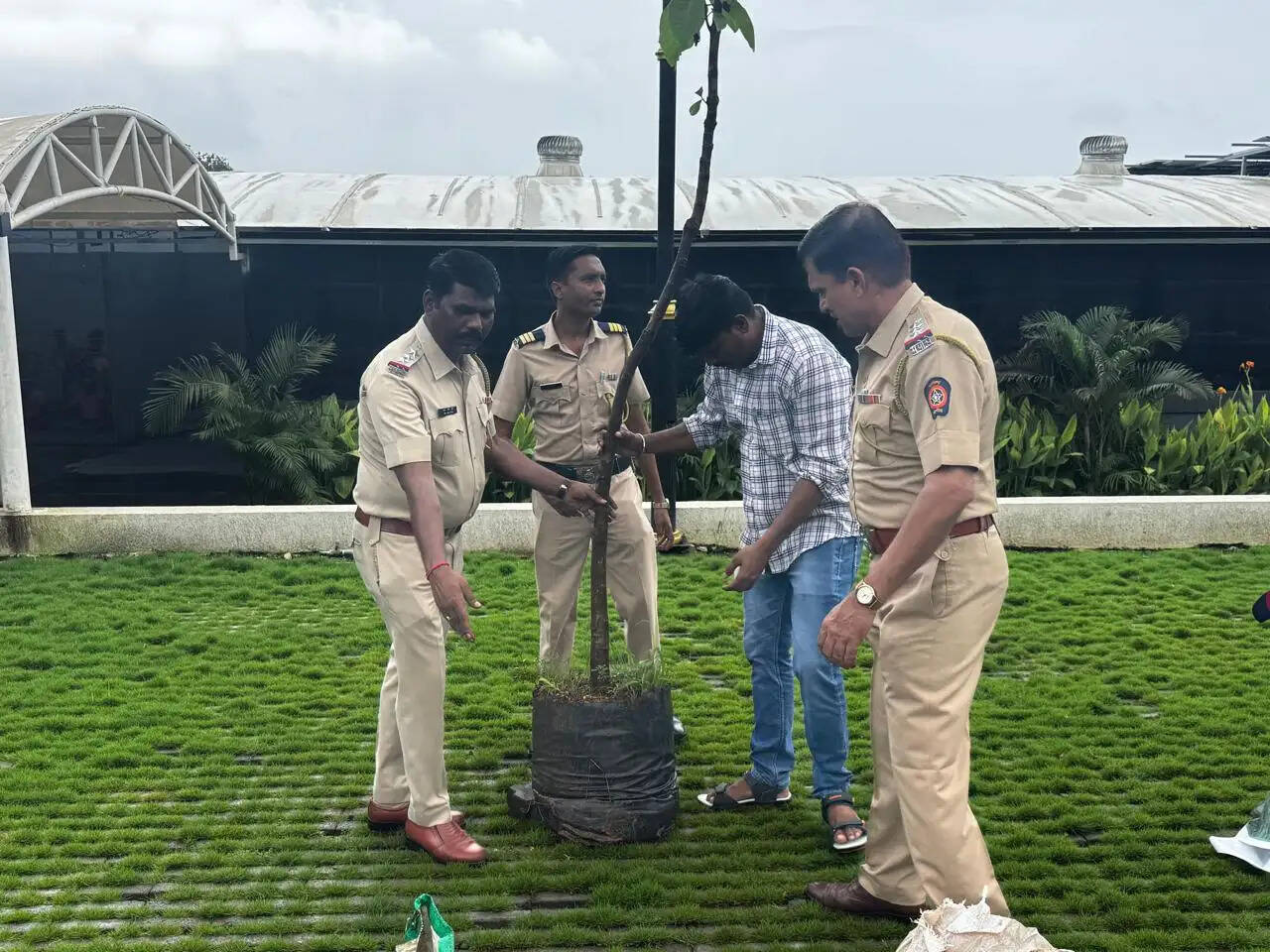 विरार के जीवदानी मंदिर परिसर में वृक्षारोपण अभियान, पौधों के संरक्षण का लिया संकल्प
