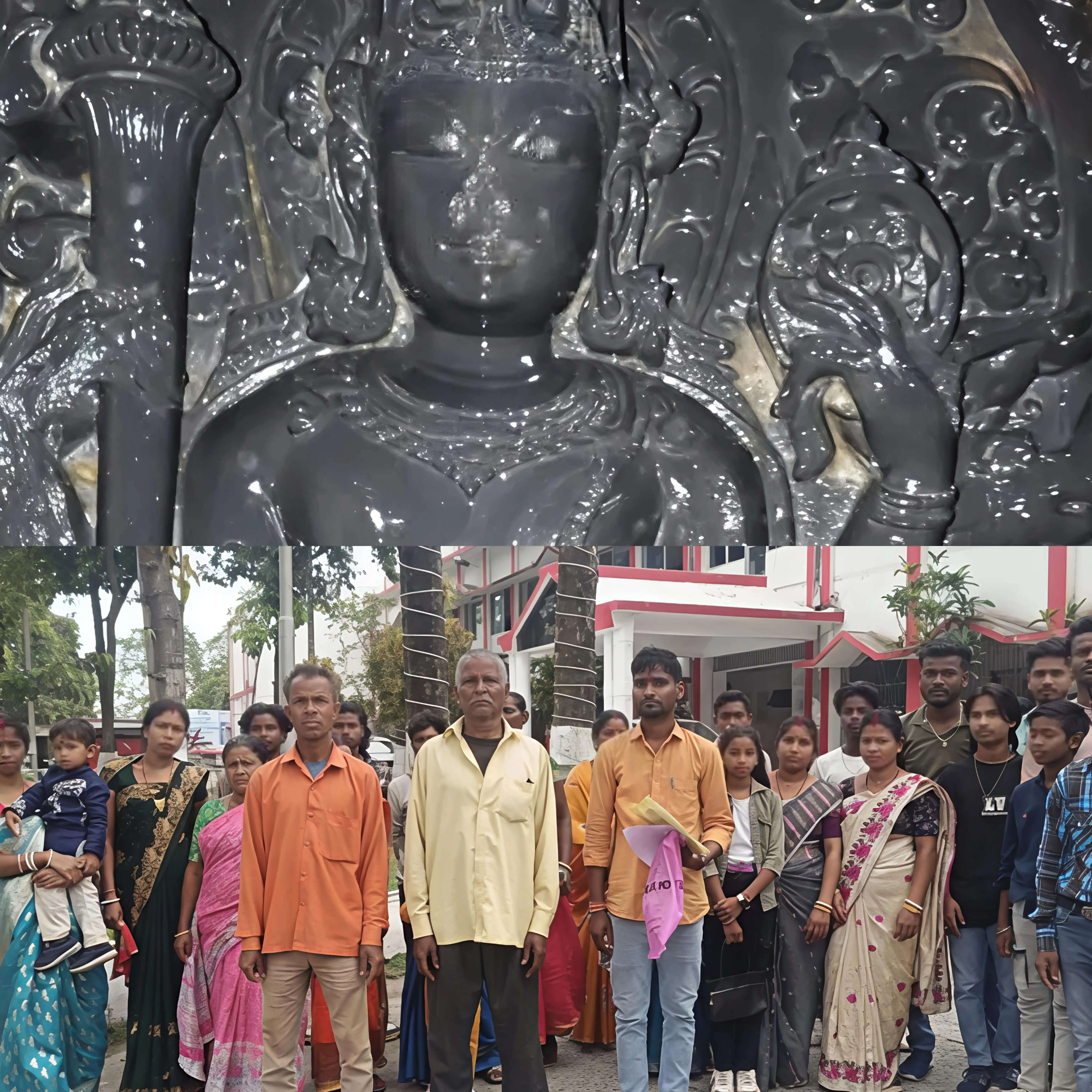 मिट्टी खुदाई के दौरान मिली 800 वर्ष पुरानी भगवान विष्णु की प्राचीन मूर्ति