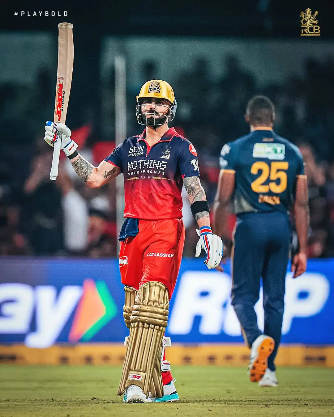 आरसीबी ने गुजरात को पांच विकेट से हराया