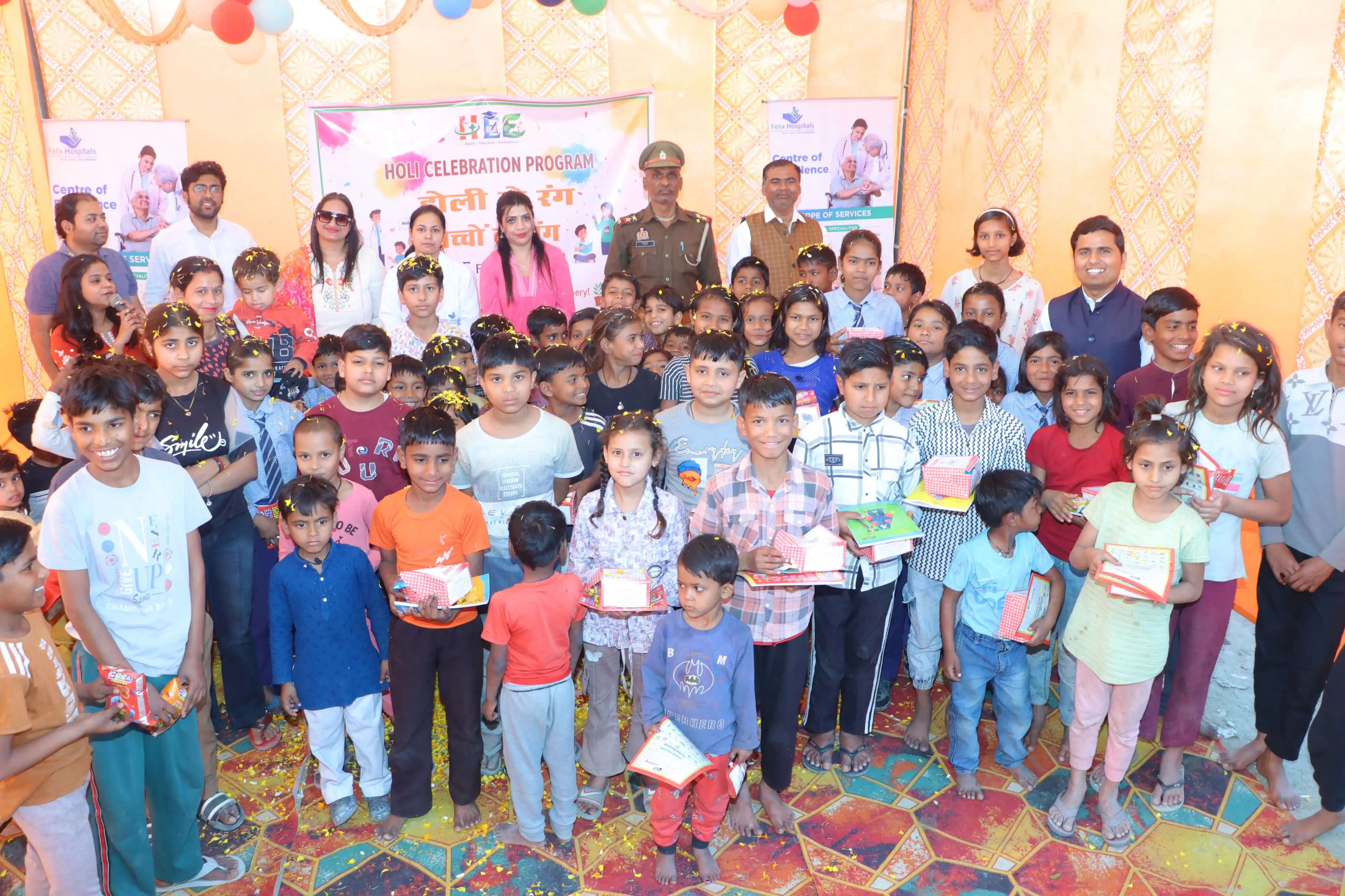 नोएडा में ‘ही फाउंडेशन’ ने जरूरतमंद बच्चों संग मनाई जागरूकता भरी होली