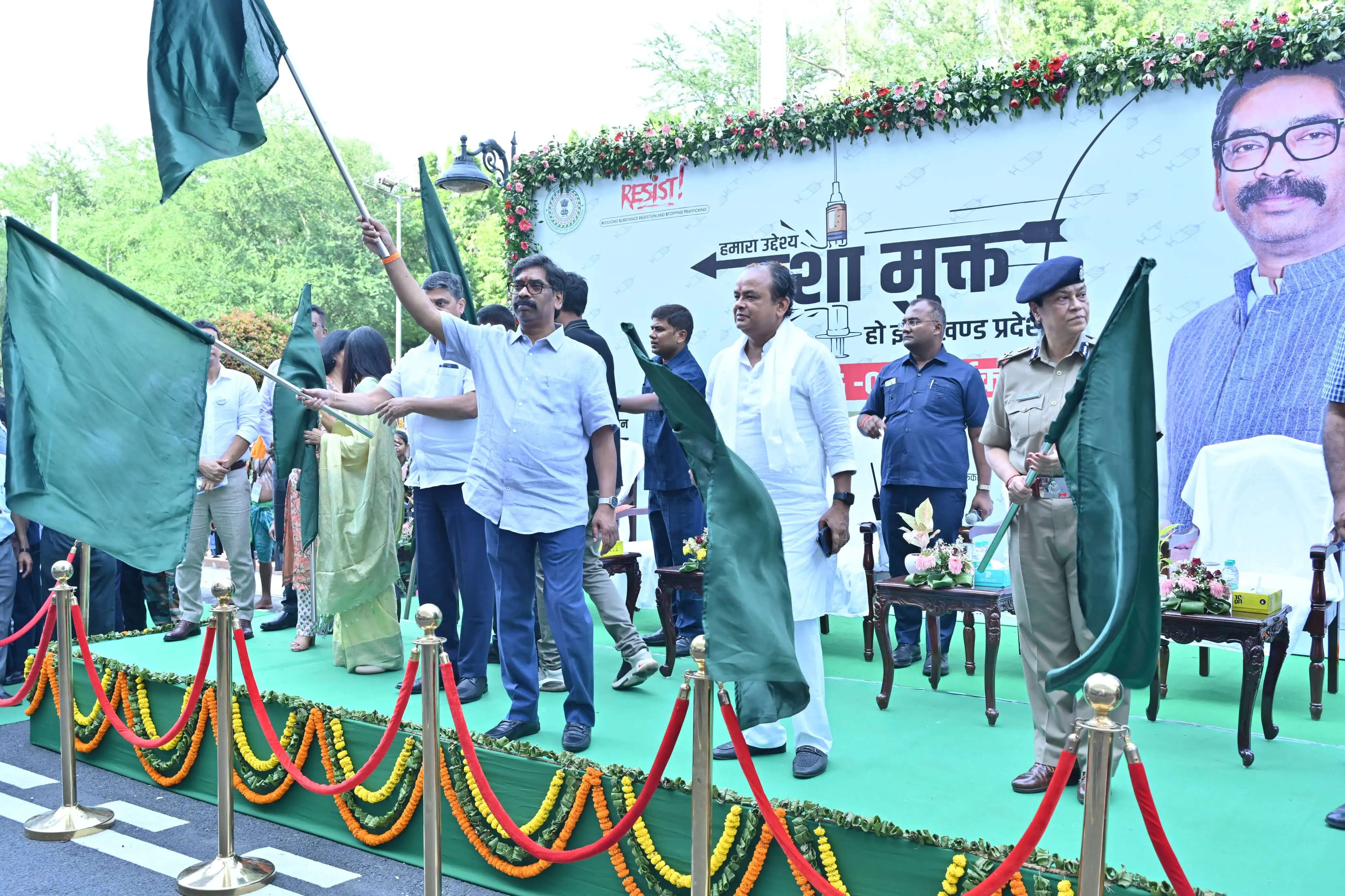 मुख्यमंत्री हेमंत सोरेन ने किया राज्यव्यापी नशा मुक्ति जागरूकता अभियान का शुभारम्भ