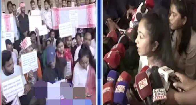 जुबीन गर्ग को न्याय दिलाने की मांग पर सोनापुर में प्रदर्शन, गरिमा सैकिया गर्ग भी हुईं शामिल