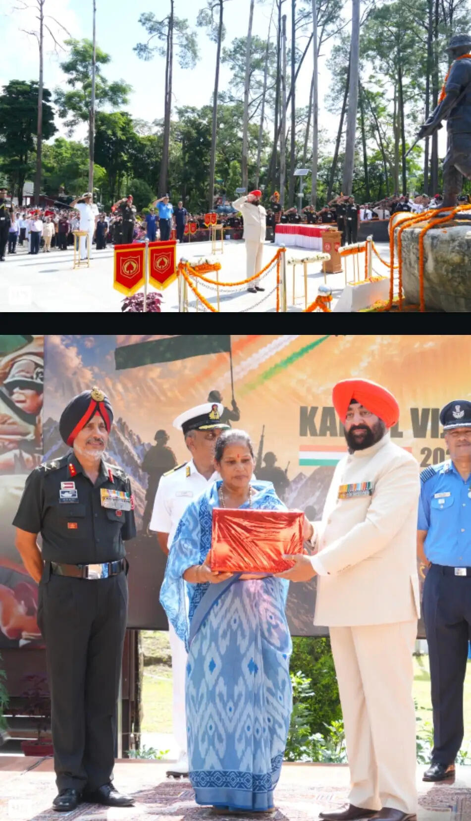 कारगिल विजय दिवस: राज्यपाल ने बलिदानियों को दी श्रद्धांजलि, वीर नारियों व पूर्व सैनिकों का किया सम्मान
