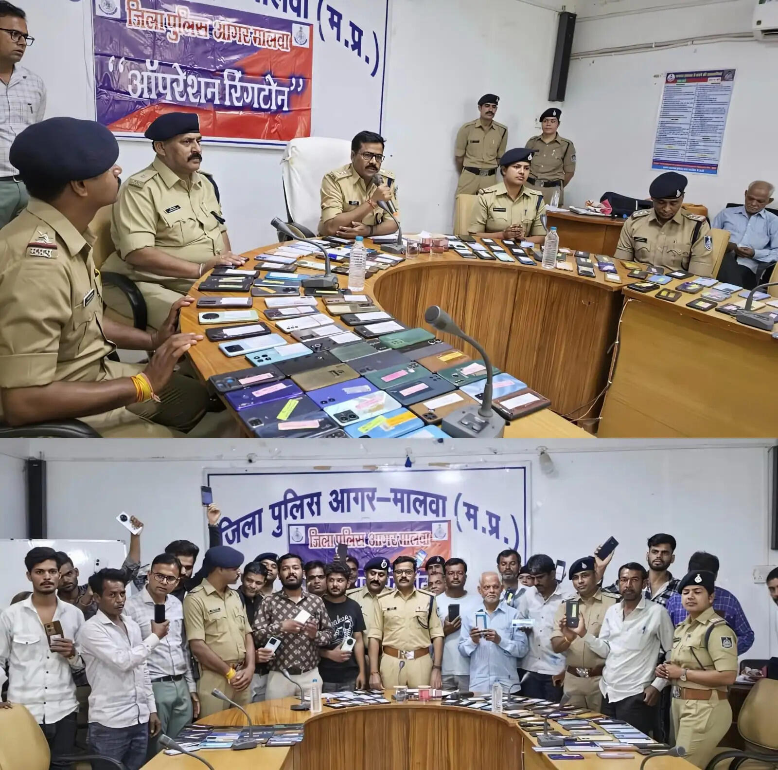 आगरमालवाः पुलिस ने 125 गुम मोबाइल बरामद कर लौटाए