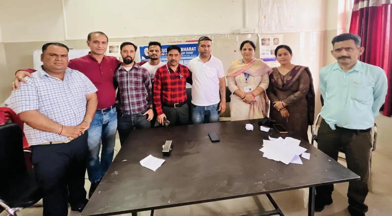 नगरी परोल में मेडिकल एम्प्लॉइज फेडरेशन के ब्लॉक चुनाव संपन्न, नई टीम का ऐलान