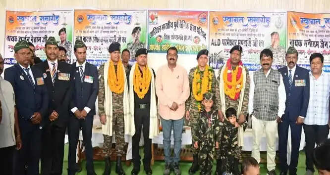 भारतीय थल सेना में सेवा देने वाले केशकाल के जवानों को किया गया सम्मानित