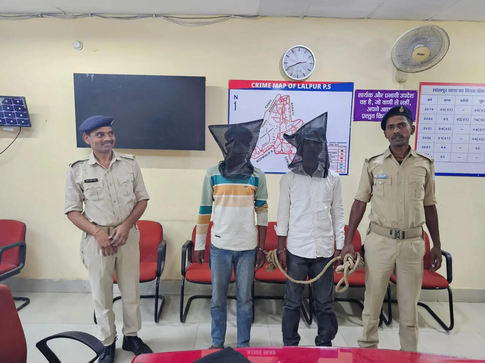 दिनदहाड़े अधिवक्ता से मोबाईल छिनतई करने वाले दो आरोपित गिरफ्तार