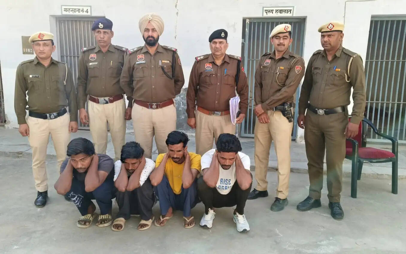 सिरसा: बंधक बनाकर लूटपाट करने वाले राजस्थान के चार बदमाश गिरफ्तार