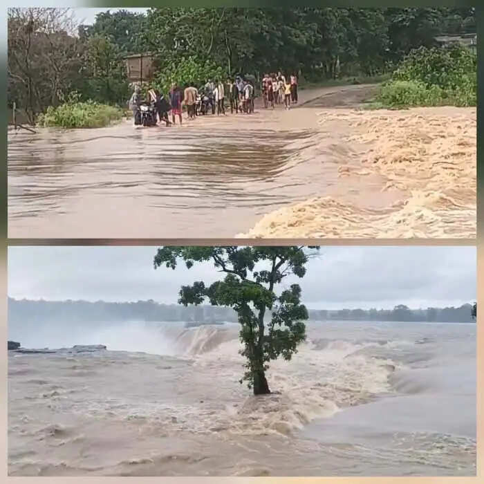लगातार बारिश से इंद्रावती नदी का जलस्तर खतरे के निशान के ऊपर पहुंचा, बस्तर के कई गांवों का संपर्क टूटा