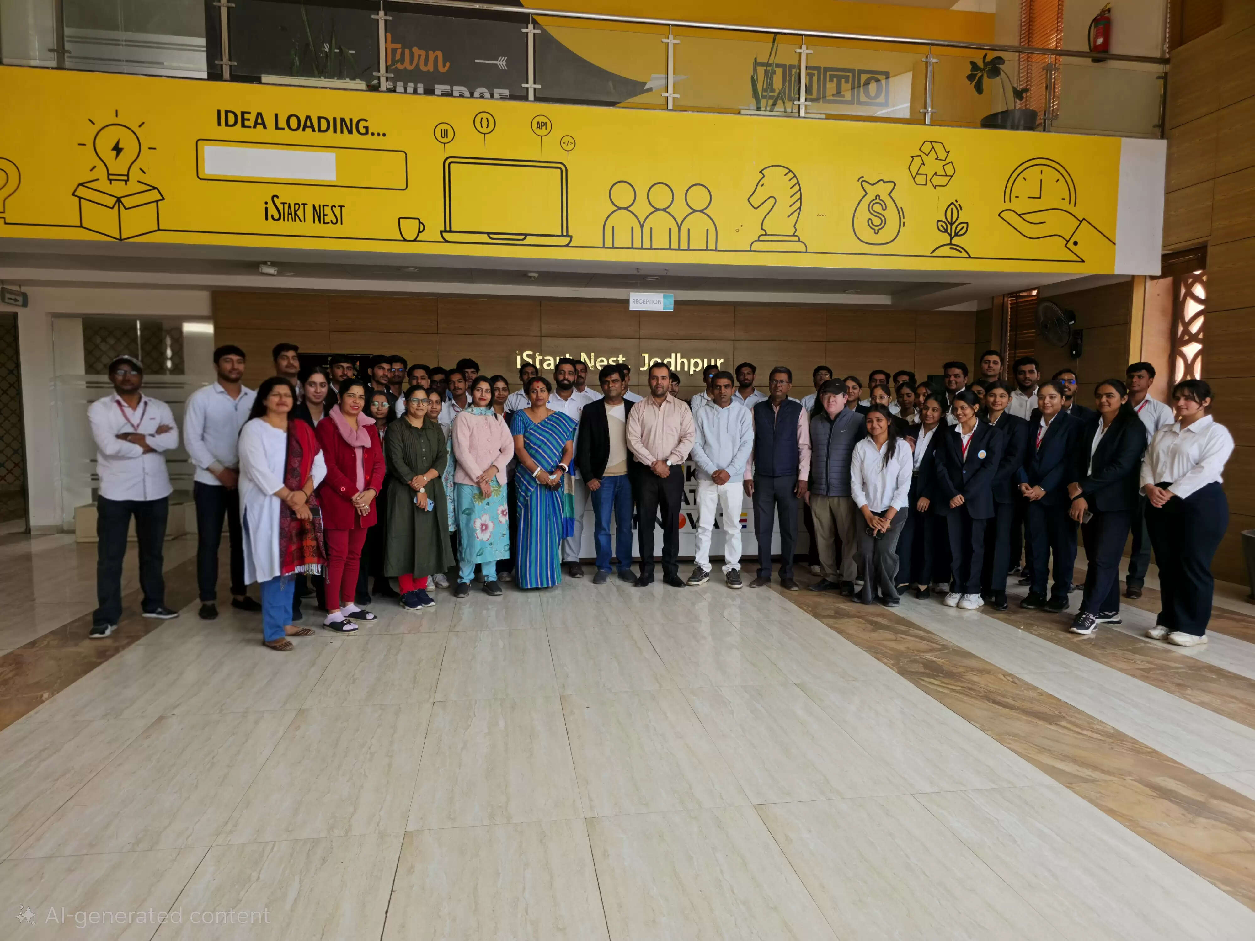 जेएनवीयू : स्टार्टअप इनक्यूबेशन सेंटर का किया अवलोकन