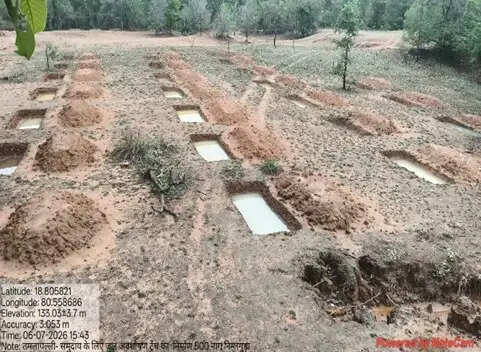 500 जल अवशोषण ट्रेंच से बढ़ा भू-जलस्तर, 1,801 मानव-दिवस का मिला रोजगार
