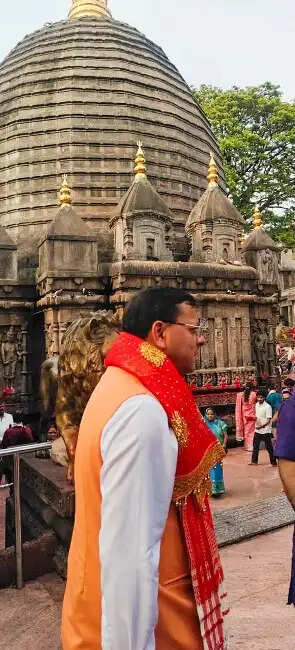 मुख्यमंत्री धामी ने कामाख्या मंदिर में की पूजा-अर्चना