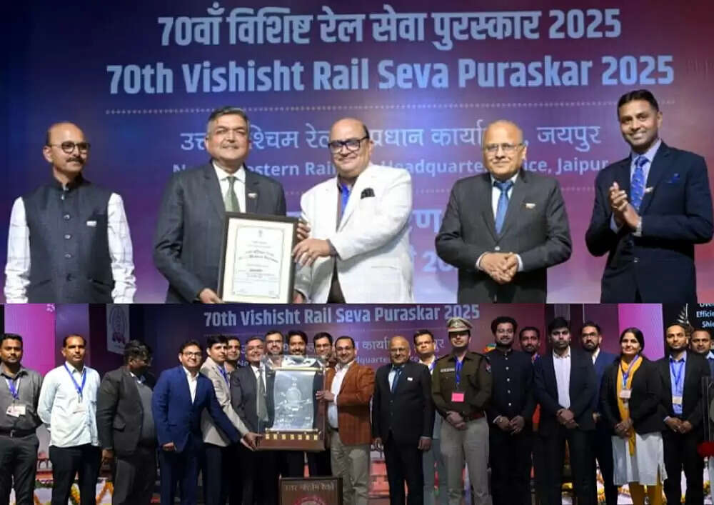 उत्तर पश्चिम रेलवे का 70वां विशिष्ट रेल सेवा पुरस्कार समारोह आयोजित, 54 रेलकर्मी सम्मानित