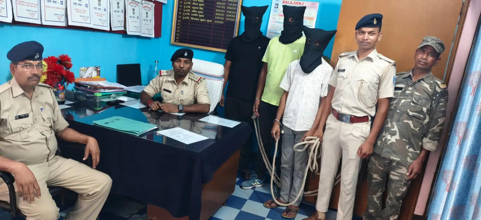 पीवीयूएनएल से कॉपर वायर चोरी करने वाले तीन चाेर गिरफ्तार