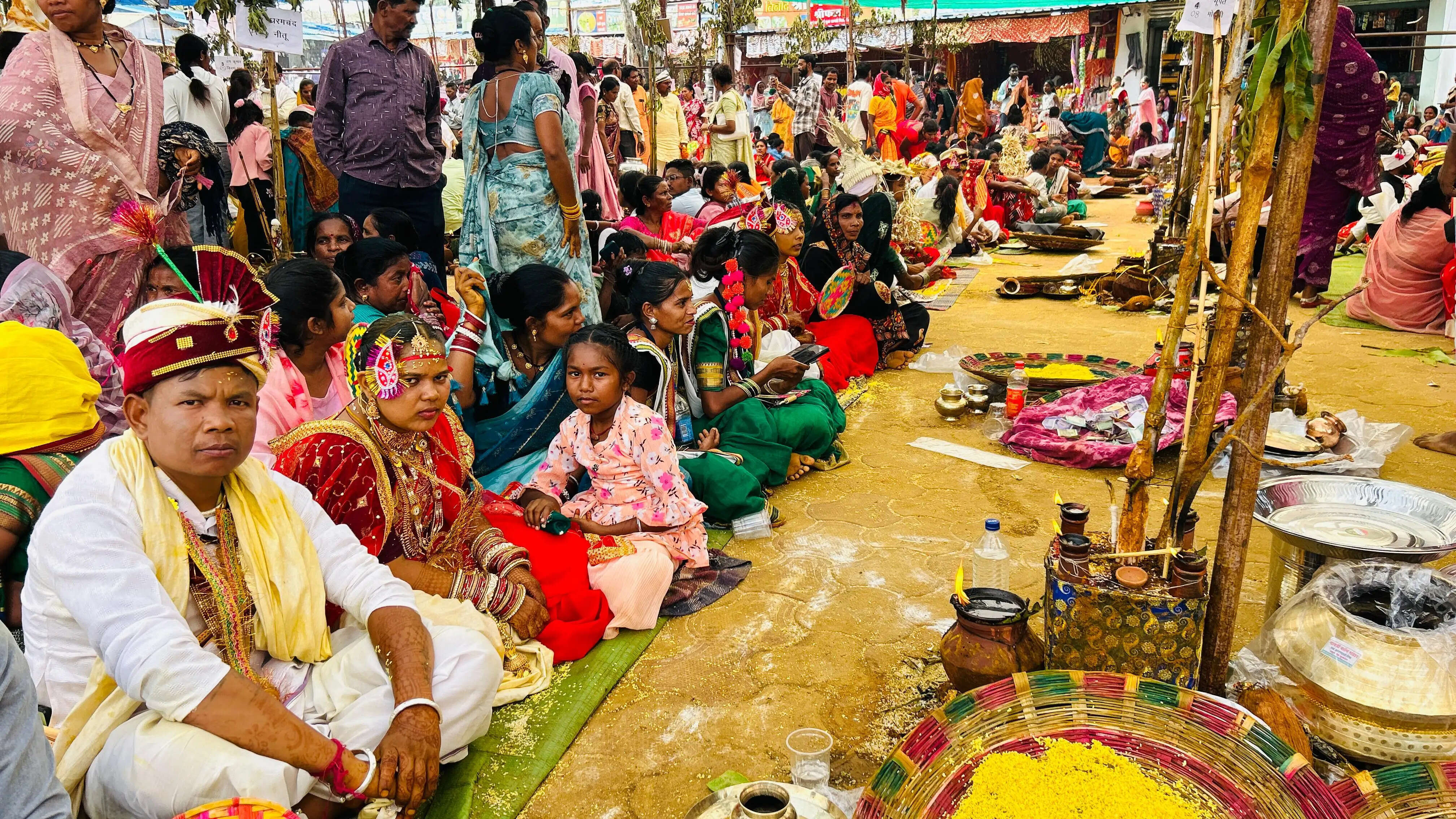 गंगरेल में भव्य सामूहिक विवाह, 63 जोड़े परिणय सूत्र में बंधे