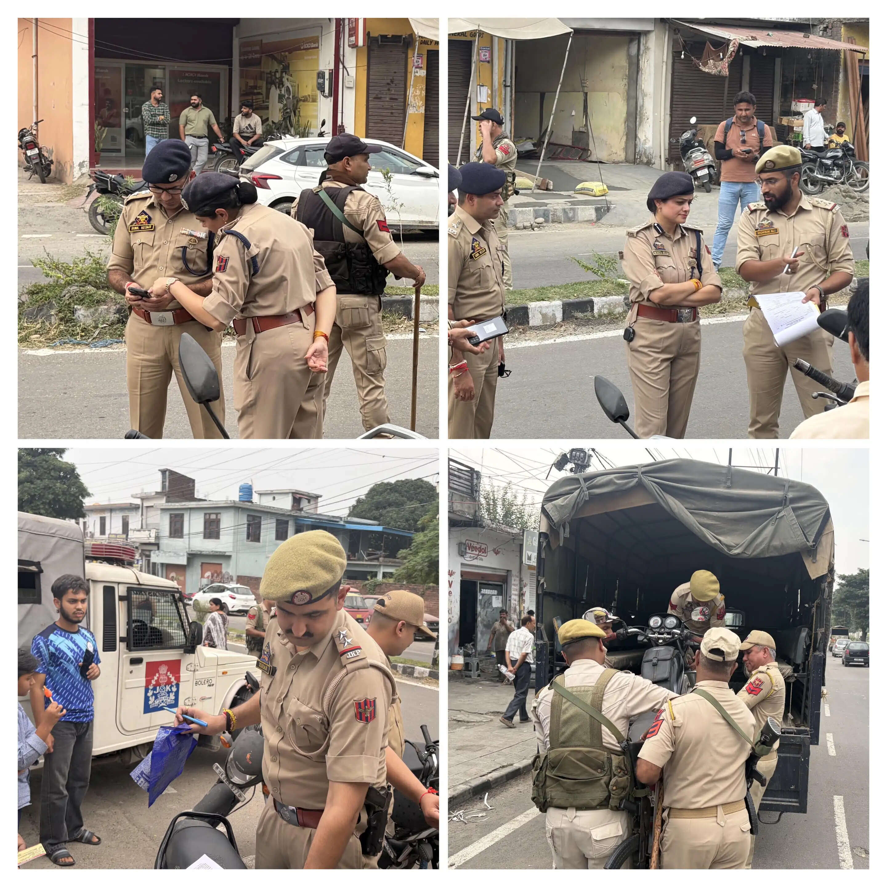 हटली मोड़ से शहीद भगत सिंह चौक तक एसएसपी मोहिता शर्मा का पैदल मार्च, नियम तोड़ने वालों पर कार्रवाई