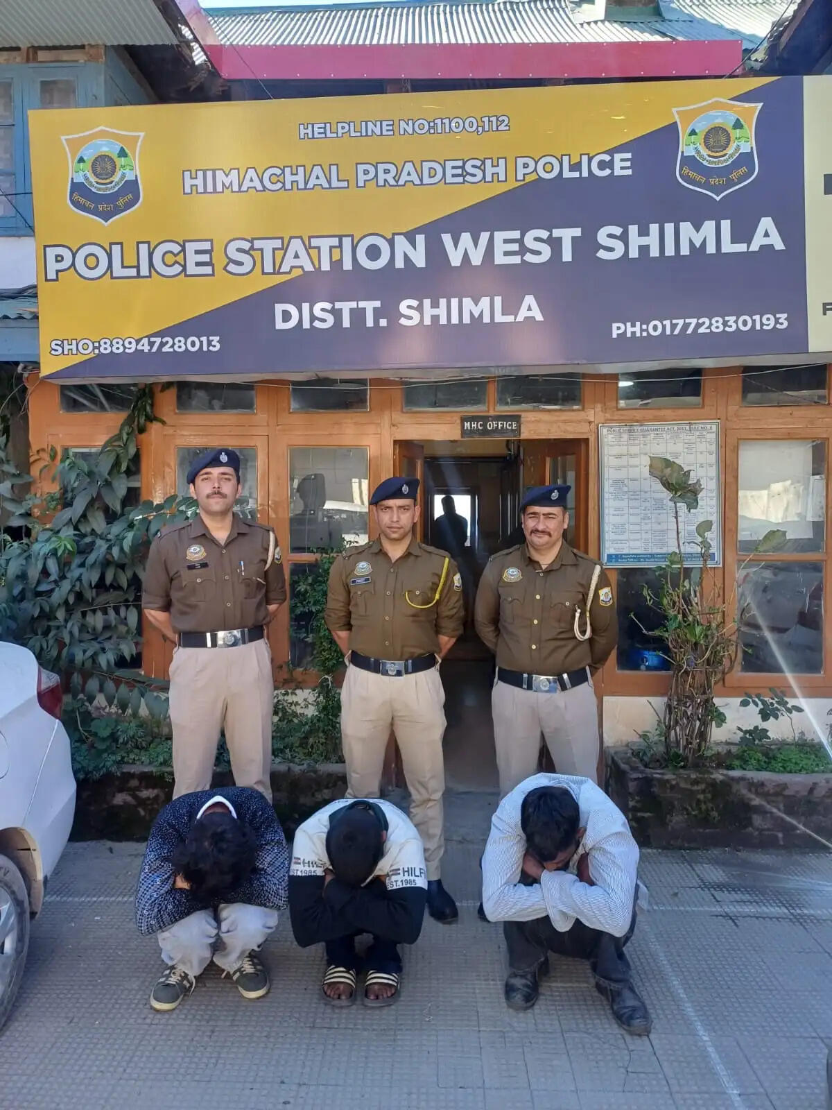 शिमला में दो जगहों पर चिट्टा बरामद, चार आरोपी गिरफ्तार