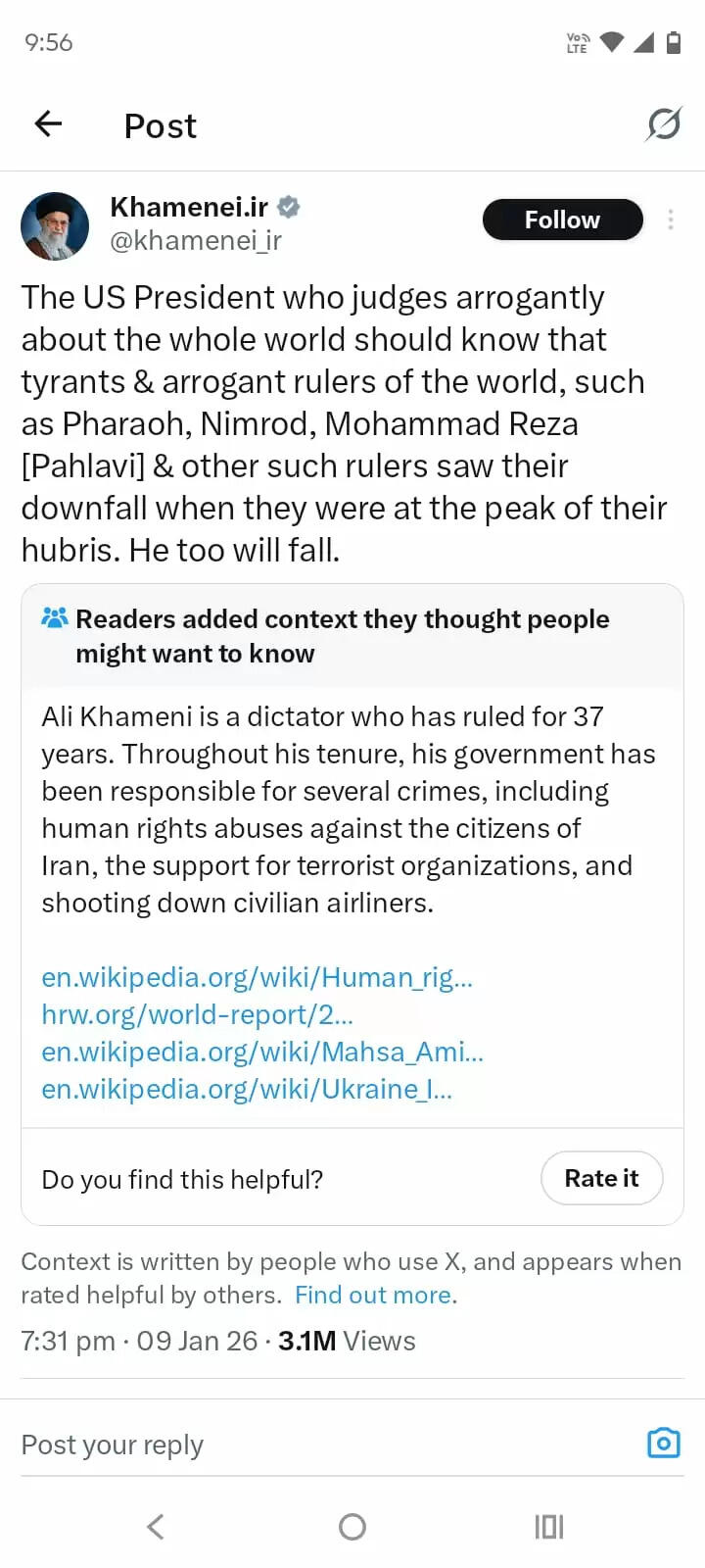 खामेनेई की ट्रंप को खरी-खरी, अमेरिका ने कहा-प्रदर्शनकारियों को मारा तो दखल देंगे, पहलवी ने की अपील