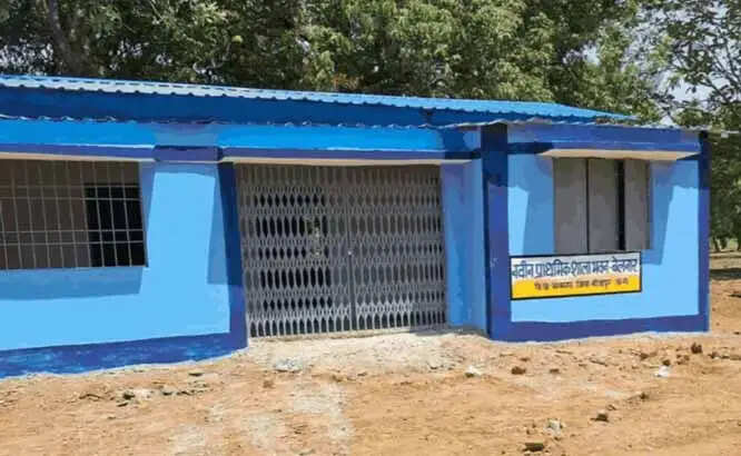 भैरमगढ़ के अंदरूनी ग्राम बेलनार में नवीन प्राथमिक शाला भवन बना