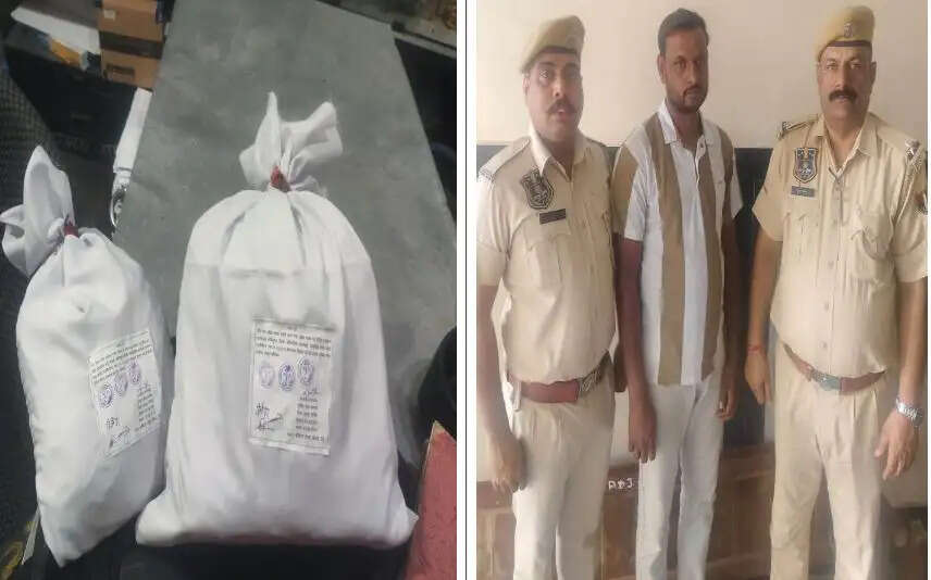 3 किलो 410 ग्राम गांजे के साथ तस्कर गिरफ्तार