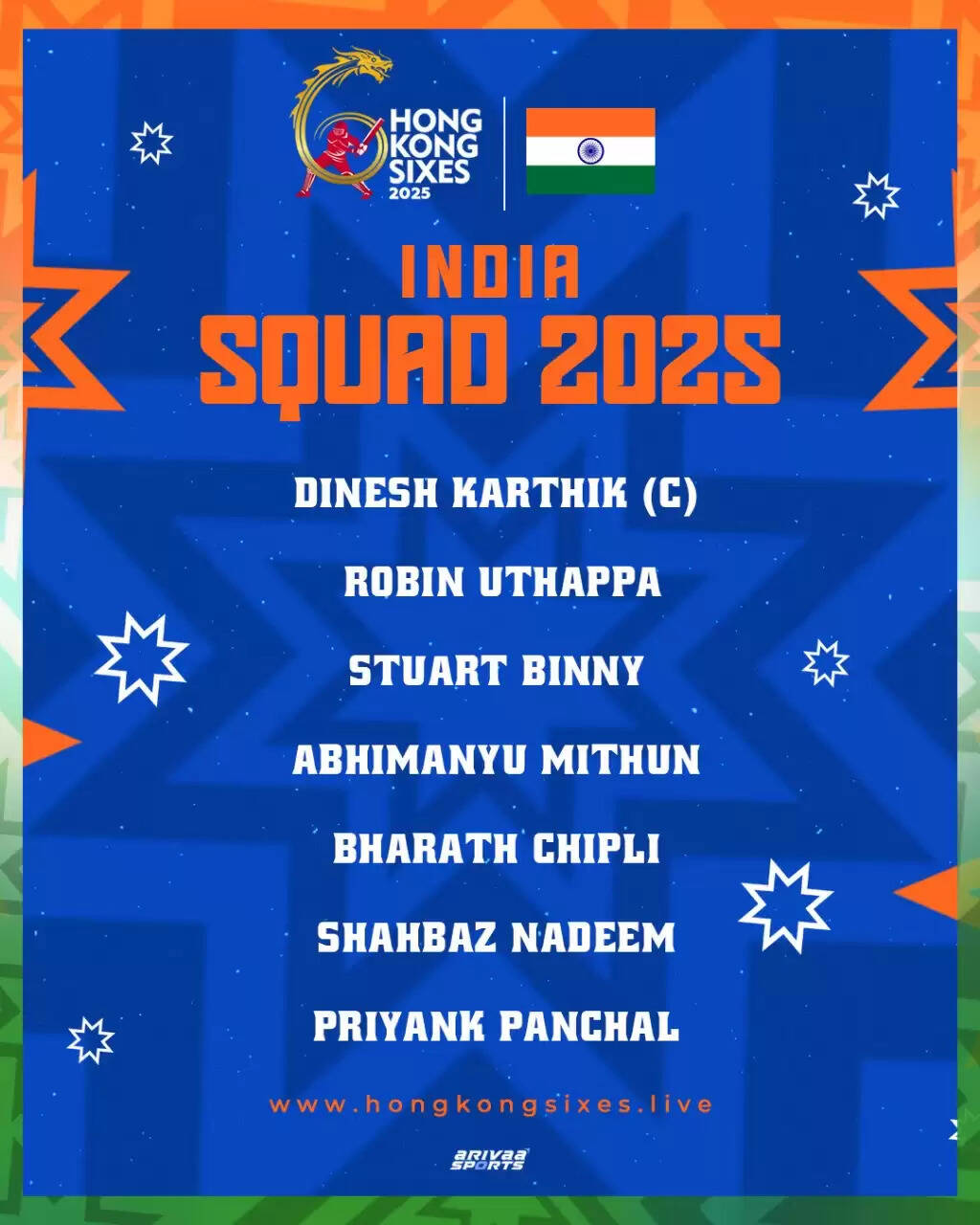 हांगकांग सिक्सेज़ 2025 के लिए टीम इंडिया का ऐलान, दिनेश कार्तिक संभालेंगे कप्तानी