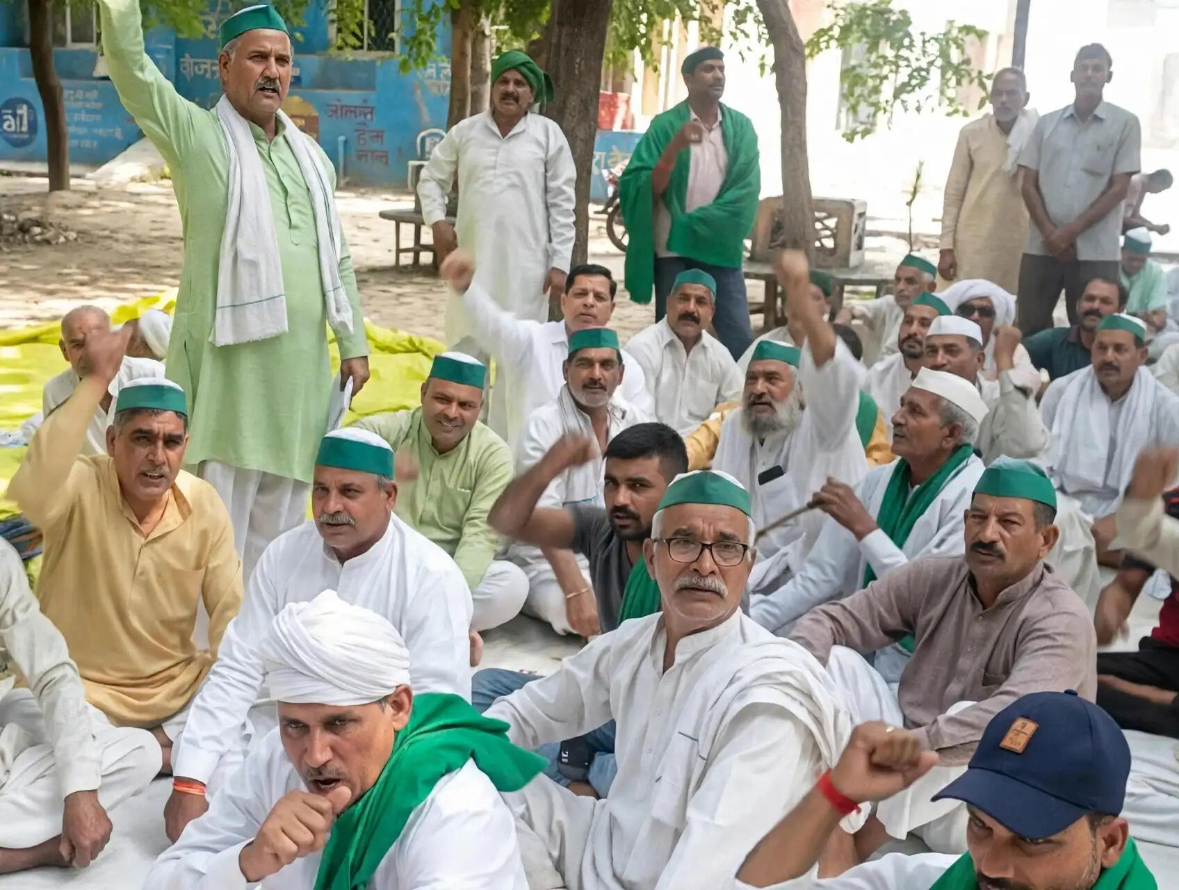 बागपत में किसान यूनियन ने कलेक्ट्रेट में दिया धरना, ज्ञानेश कुमार का इस्तीफा मांगा