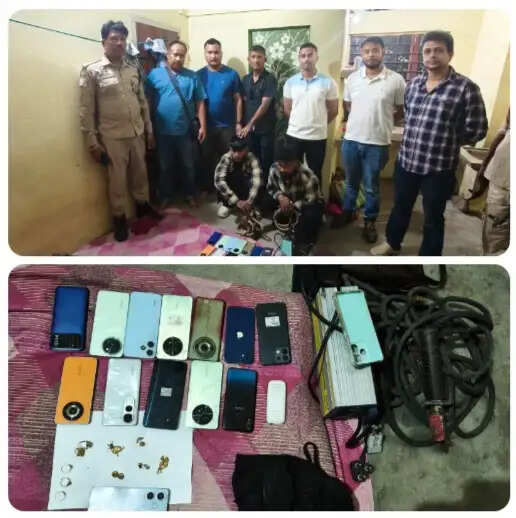 सिलचर चोरी मामले में दो गिरफ्तार, मोबाइल फोन और सोने के आभूषण बरामद