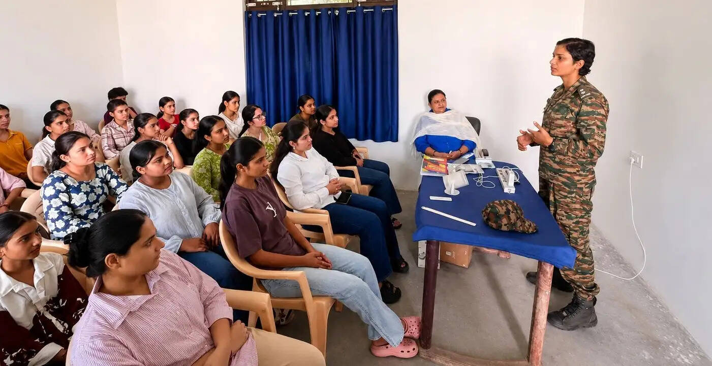 युवतियों को सशस्त्र बलों में करियर बनाने के लिए किया प्रेरित