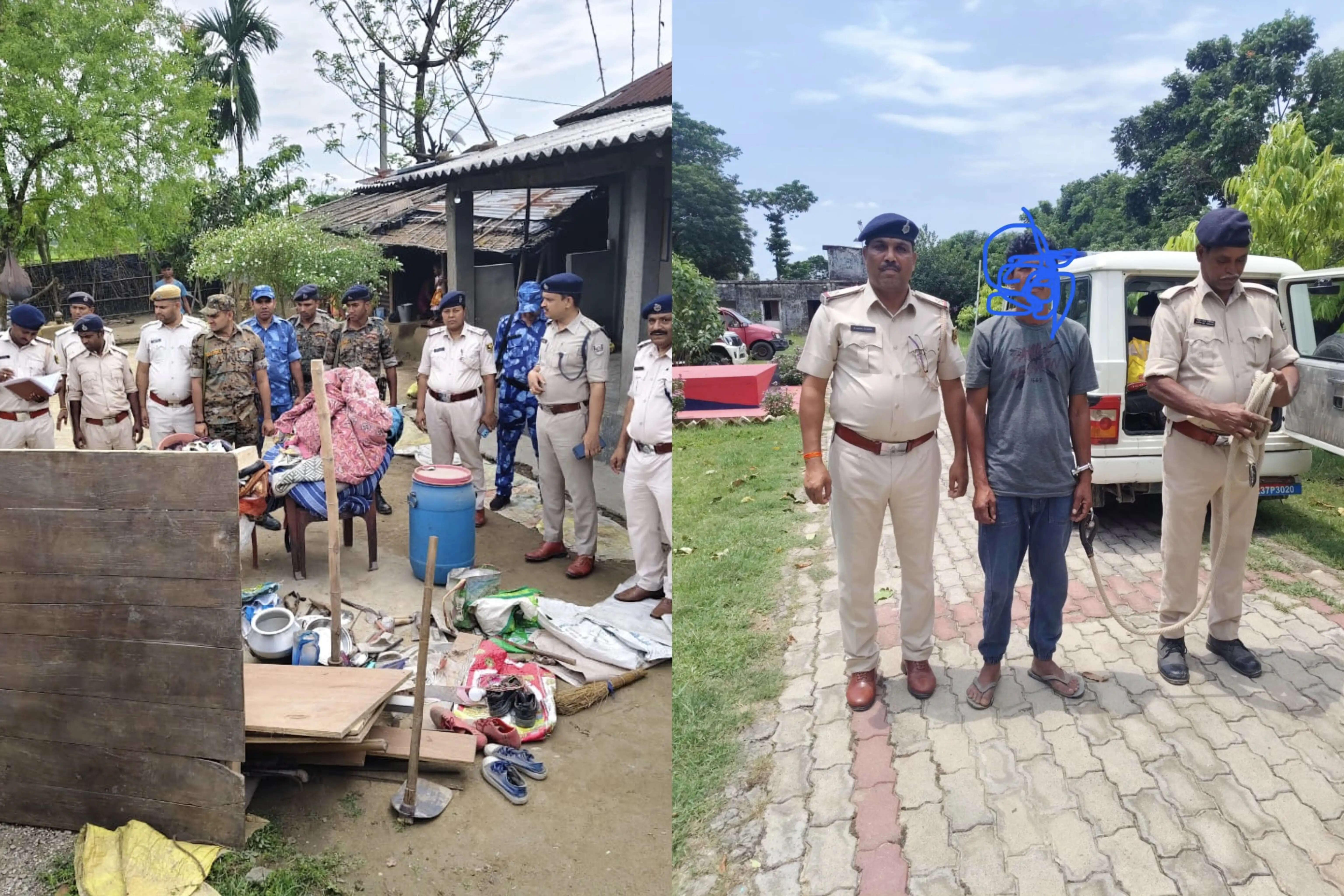 किशनगंज में पुलिस का एक्शन, फरार आरोपियों की संपत्ति कुर्क, वारंटी धराया