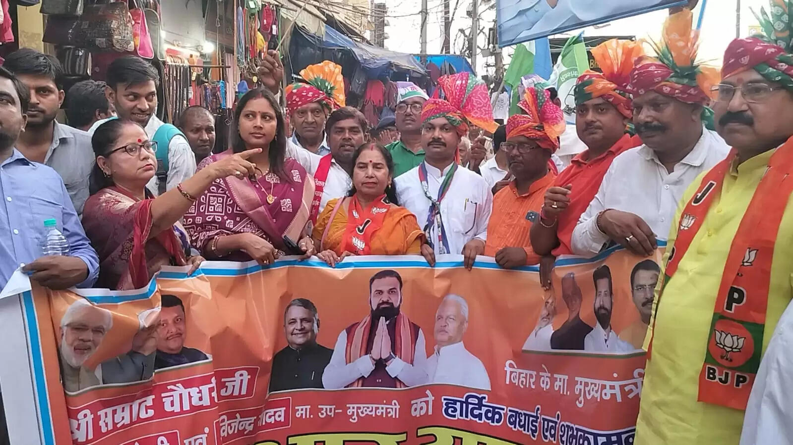 सम्राट चौधरी के सीएम बनने पर एनडीए कार्यकर्ताओं का आभार यात्रा