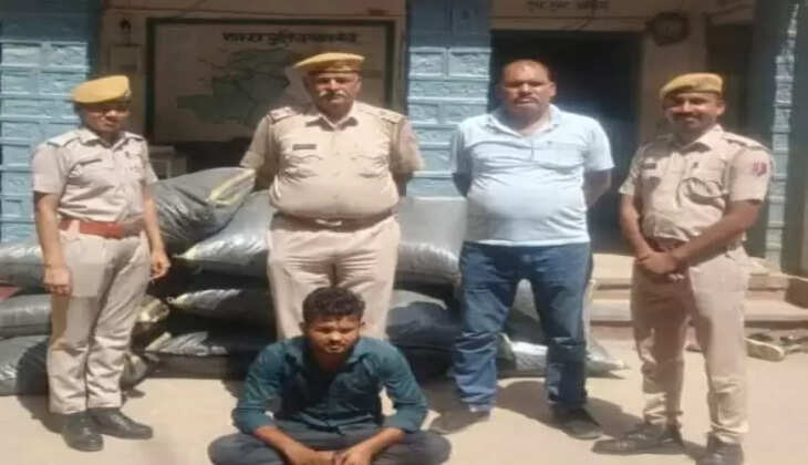 38.50 लाख रुपये के मादक पदार्थ सहित एक तस्कर गिरफ्तार