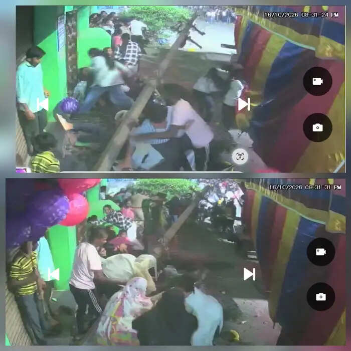 दशहरा रथ की टक्कर से किनारे खड़े लोगों पर बिजली का पाेल गिरने से 20-25 श्रद्धालु हुए घायल