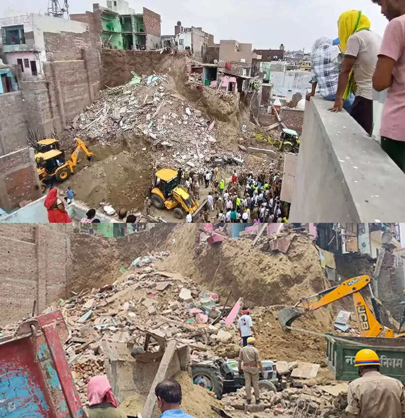 (अपडेट) मथुरा में टीले पर बने सात मकान ढहने से कई मलबे में दबे, बचाव कार्य जारी, दो बहनाें सहित तीन शव मिले