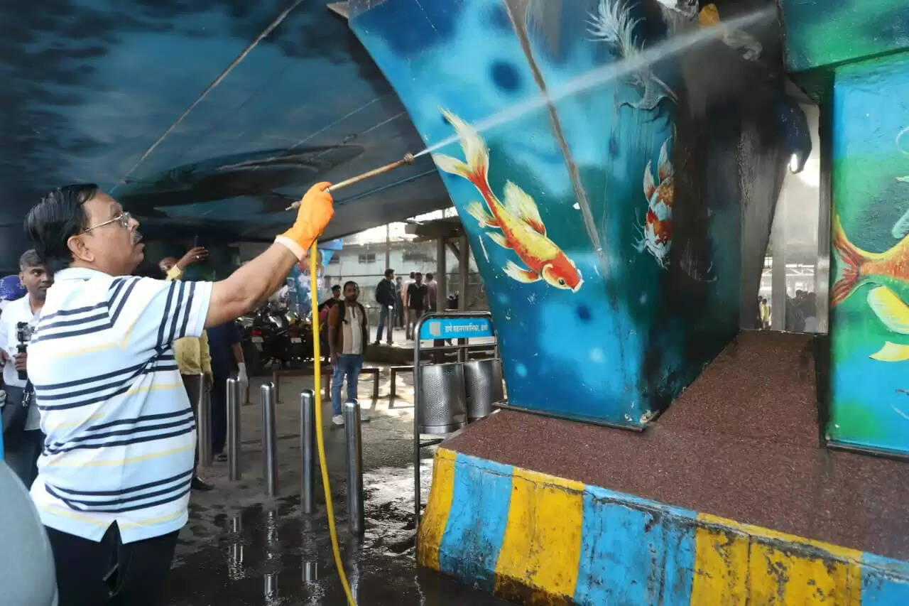 ठाणे स्टेशन से कोर्ट नाके तक सफाई अभियान