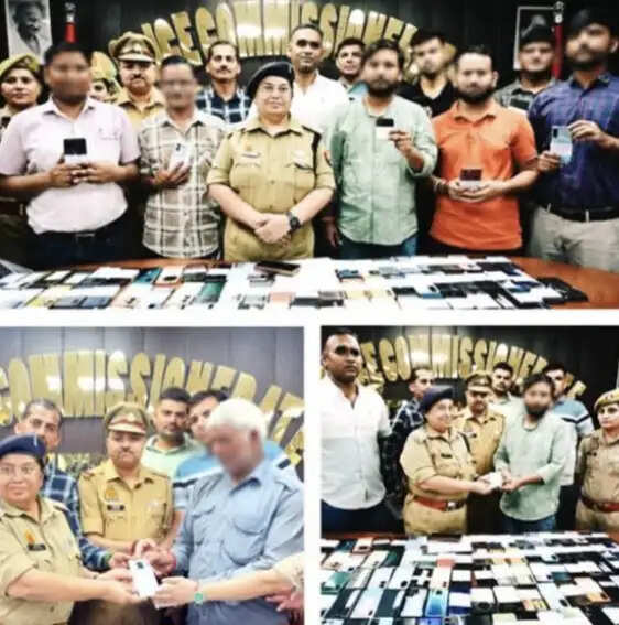 नोएडा पुलिस ने 225 स्मार्टफोन बरामद कर मालिकों को किया सुपुर्द