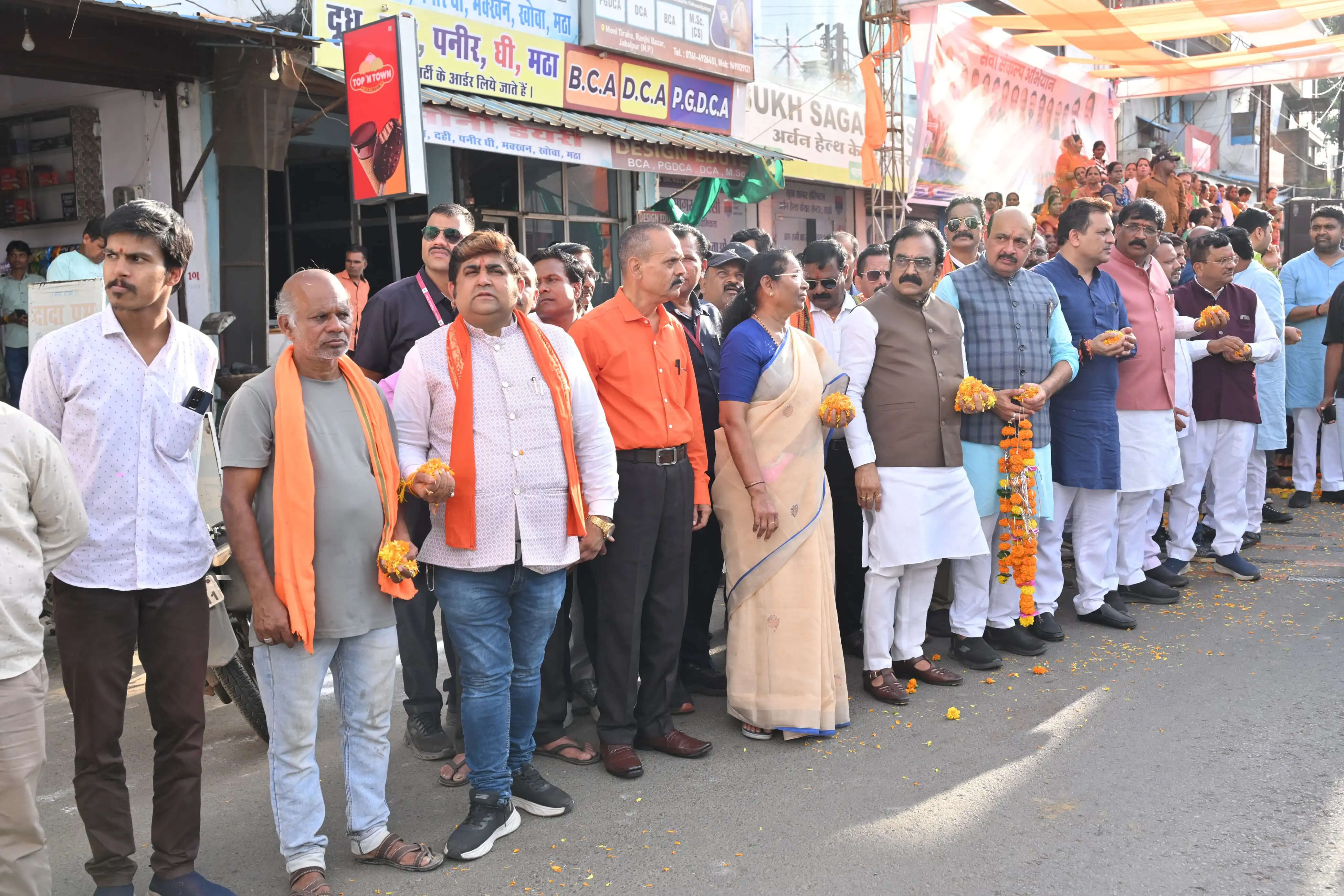जबलपुरः जल जन और सेवा संकल्प यात्रा का हुआ भव्य स्वागत