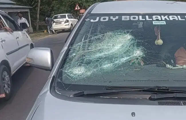 भाजपा उम्मीदवार के काफिले पर हमला, आरोप तृणमूल पर