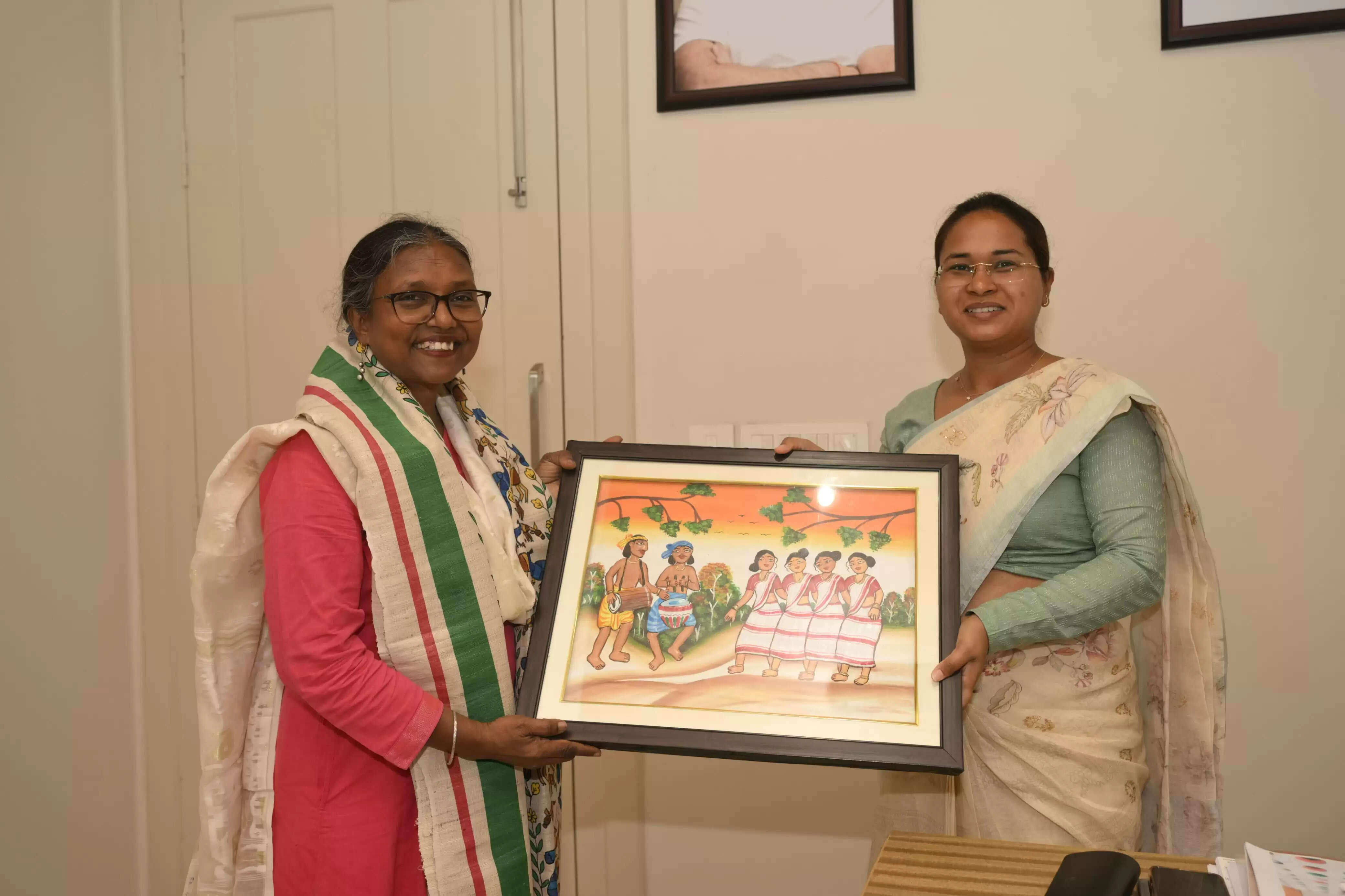 यूनेस्को की को-चेयरपर्सन ने मंत्री शिल्पी नेहा तिर्की से की मुलाकात