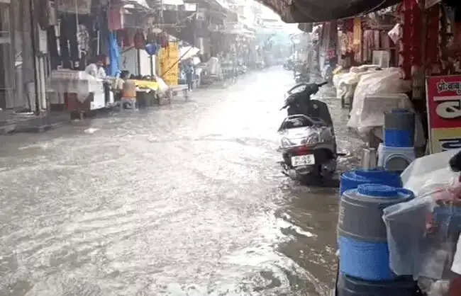 नारनौल में बारिश से खिला मौसम, श्रावण में झूमकर बरसे बदरा