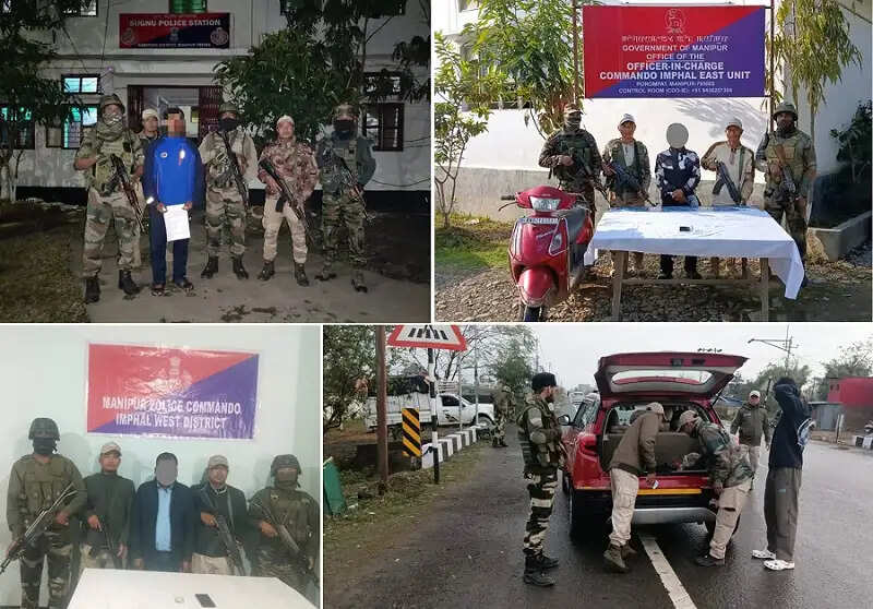 मणिपुर के प्रतिबंधित संगठनों के तीन कैडर गिरफ्तार