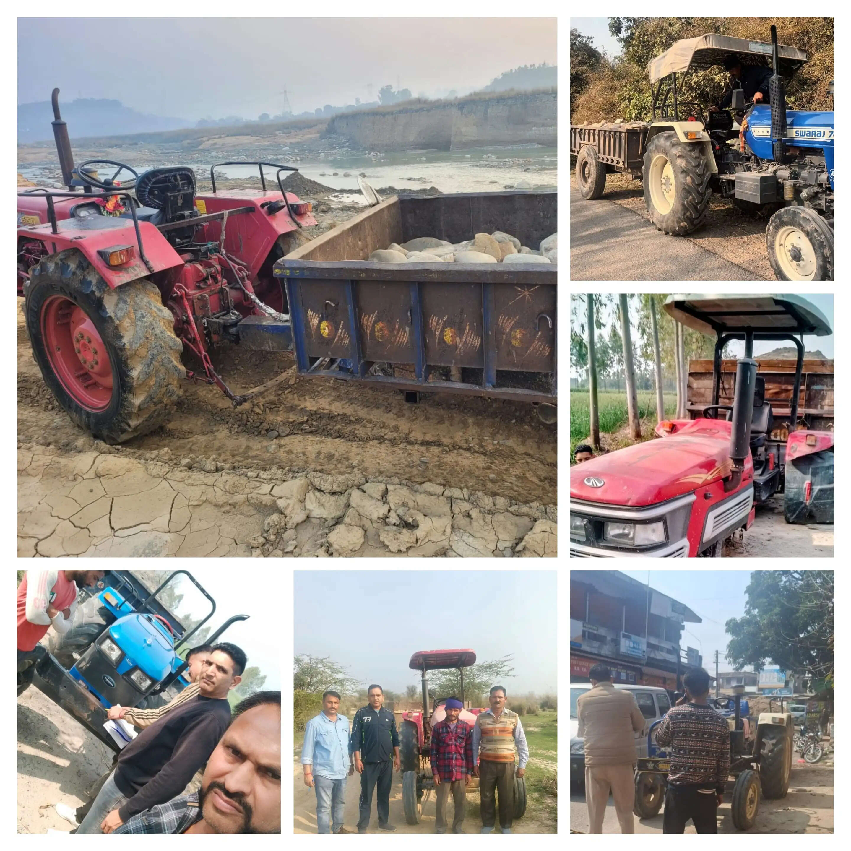 अवैध खनन : नूरपुर में पुलिस कार्रवाई के दौरान 21 वाहन जब्त