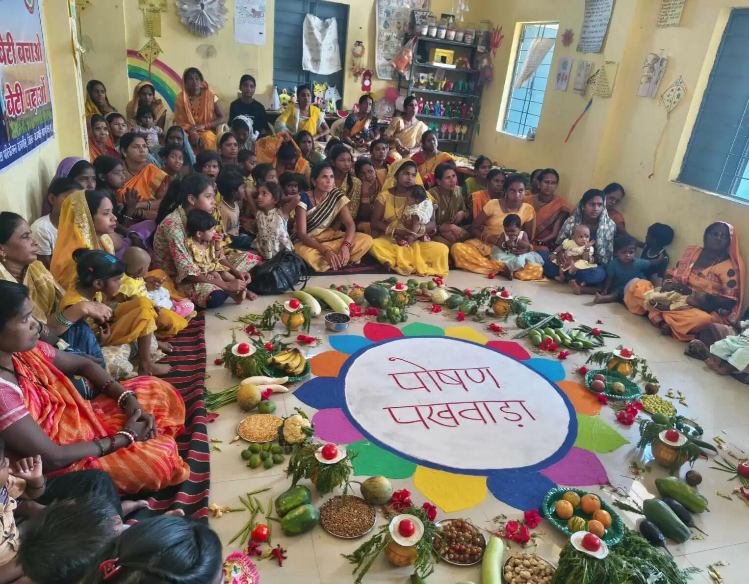 पोषण पखवाड़ा के तहत जिले के आंगनबाड़ी केन्द्रों में अन्नप्राशन संस्कार एवं जागरूकता रैली का आयोजन