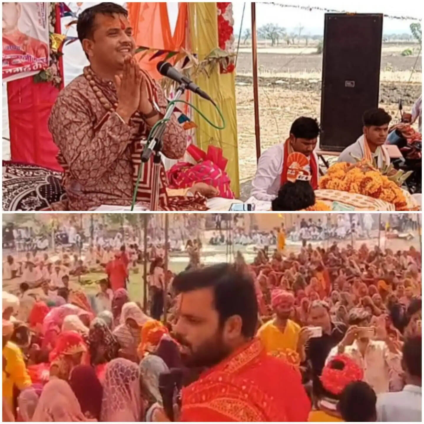 राजगढ़ः गोवर्धन लीला, कालिया नाग मर्दन और माखन चोरी के प्रसंगों से गूंजा कथा पंडाल