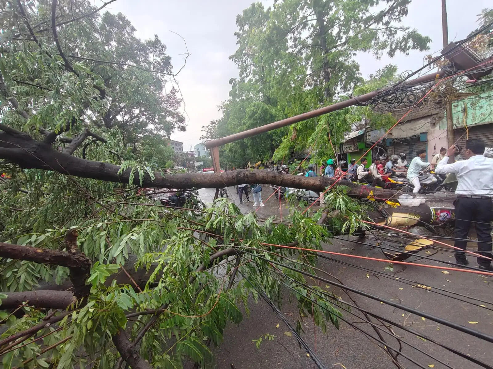 (अपडेट) आंधी बारिश से रांची में कई जगहों पर गिरा बिजली का पोल, बिजली सेवा बाधित