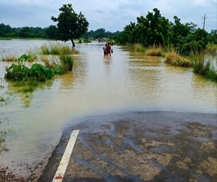 सुवर्णरेखा नदी का जलस्तर बढ़ा, नया बेलमूला पुल जलमग्न